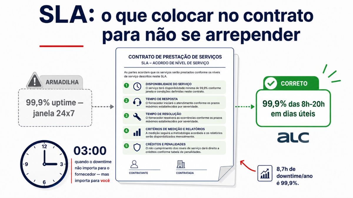 SLA em contratos de TI: o que colocar para não se arrepender